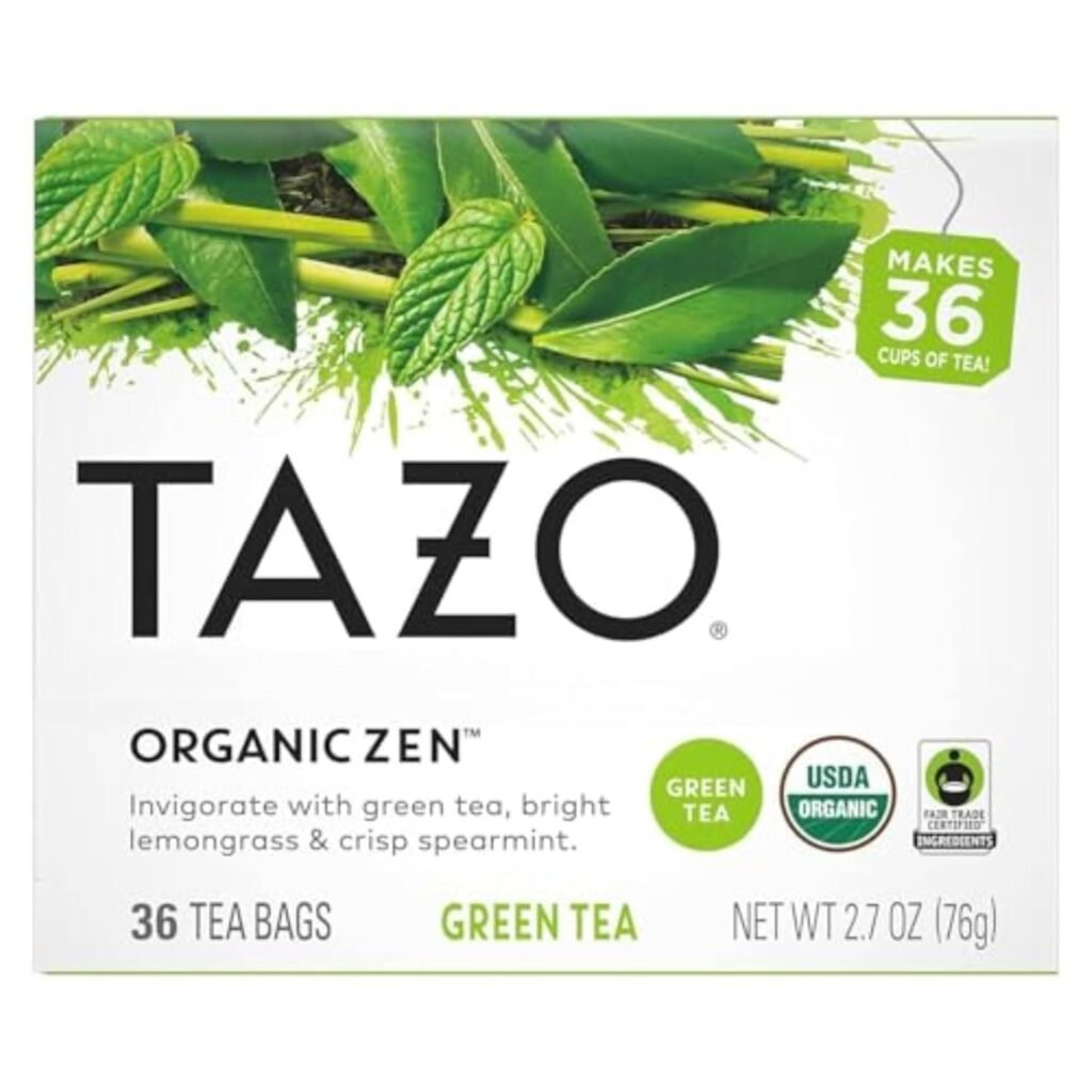 organic zen tazo green tea 36 tea bags