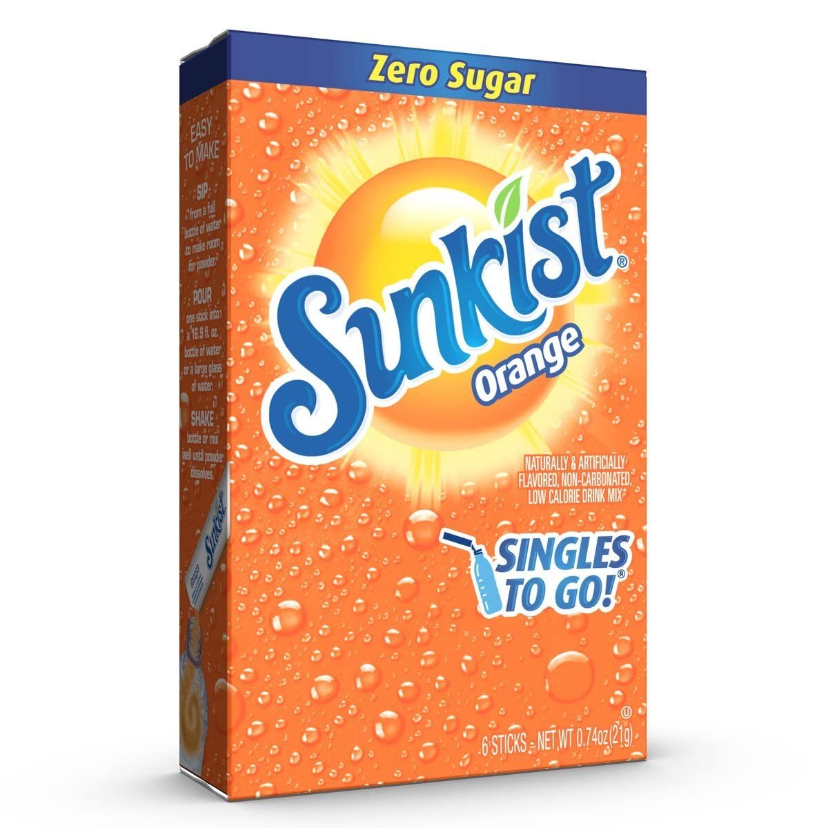 zero sugar orange flavor singles