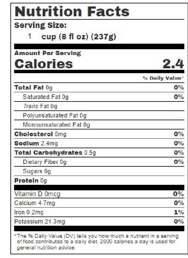 Tazo Calm Chamomile Tea Back Label