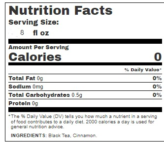 Bigelow Cinnamon Stick Herbal Tea Back Label